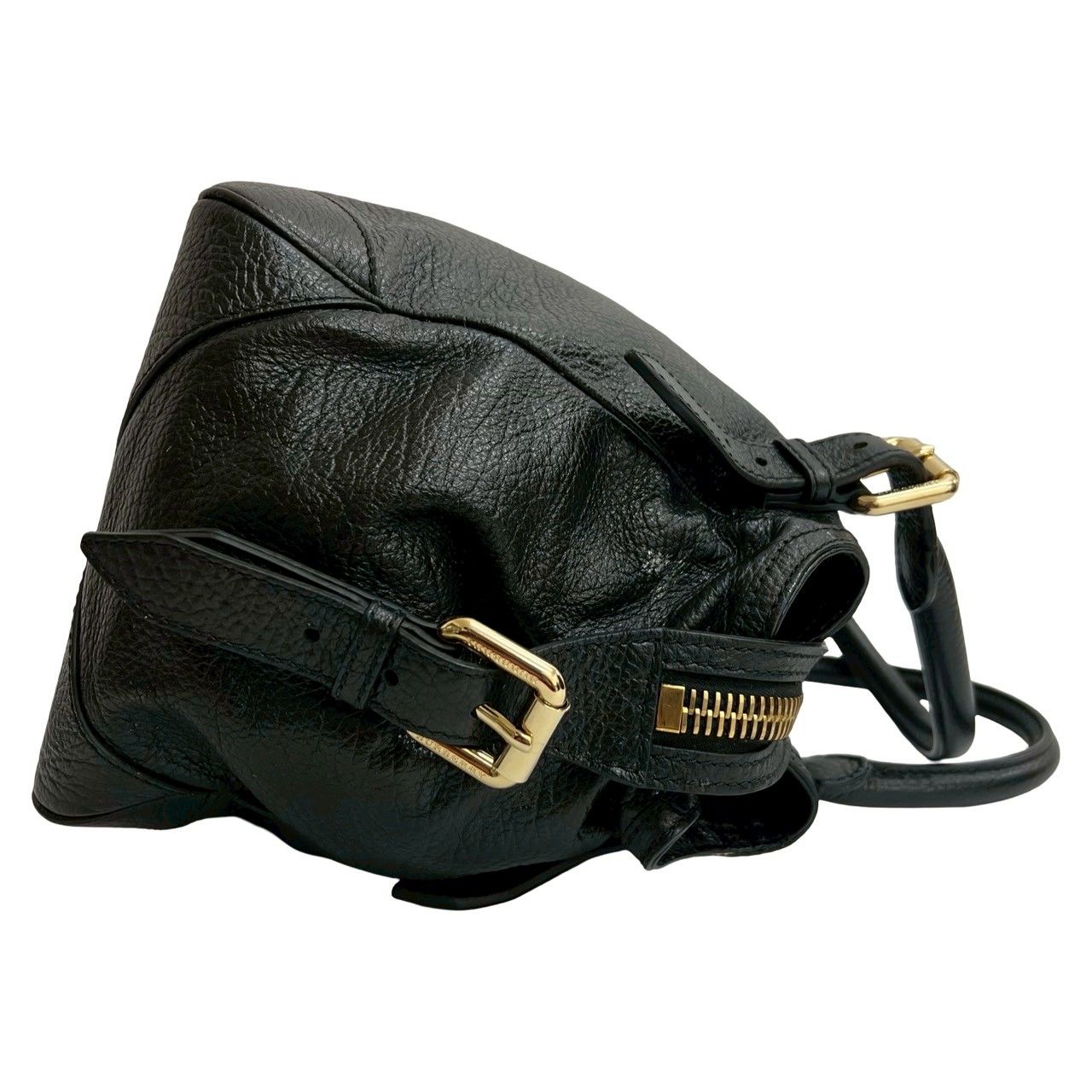 極 美品 BURBERRY バーバリー ロゴ プレート 金具 レザー 本革