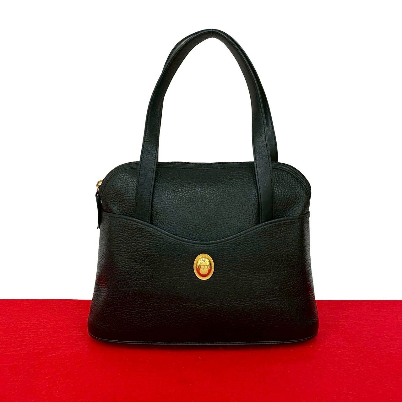 ヴィンテージ✨Christian Dior ・ハンドバッグ・CDロゴ金具 ヴィンテージ✨Christian Dior ・ハンドバッグ・CDロゴ金具