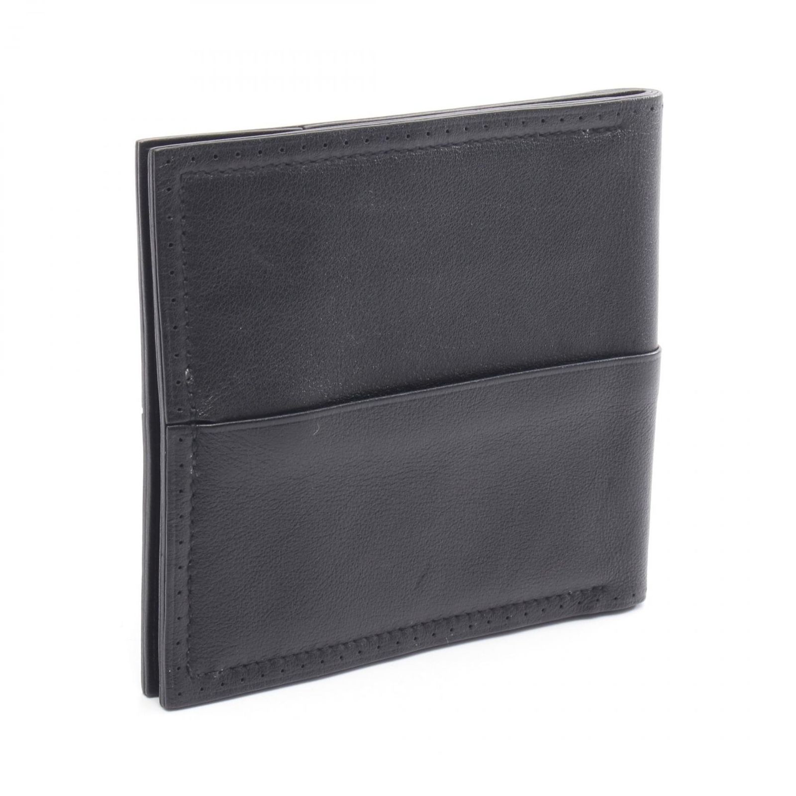 エルメス HERMES 二つ折り財布 フレックス ブラック レザー 二つ折り