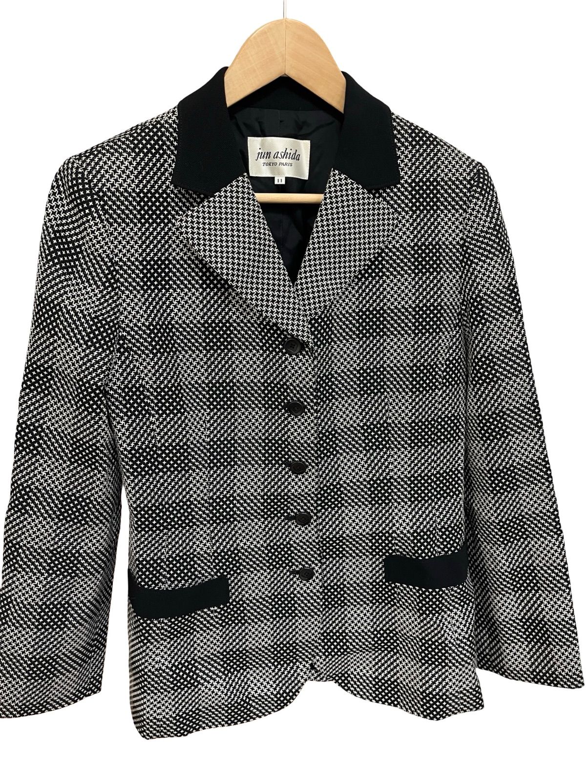 Z1729 【美品】jun ashida ジュンアシダ 総柄 テーラードジャケット