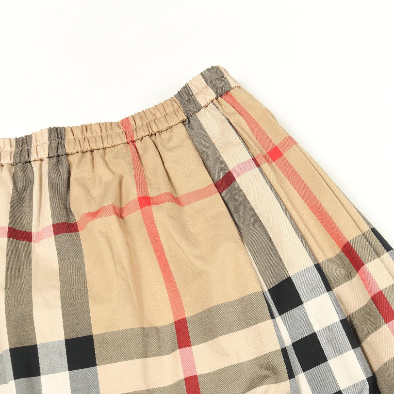 バーバリー BURBERRY スカート チェック 14Y コットン プリーツ