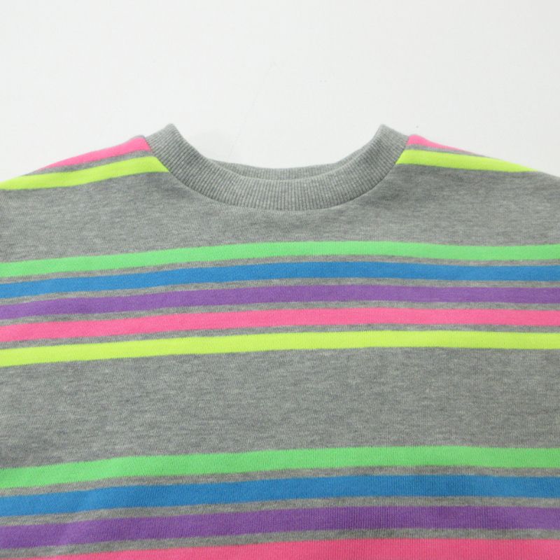 リンカブル カラフルボーダートップス(グレー) OTONA ほっこり 大人