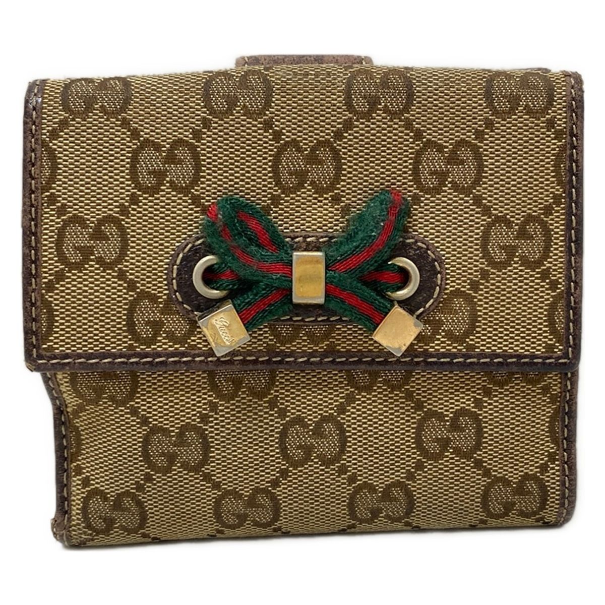 GUCCI(グッチ) Wホック財布 プリンシー 167465 ベージュ×ダーク