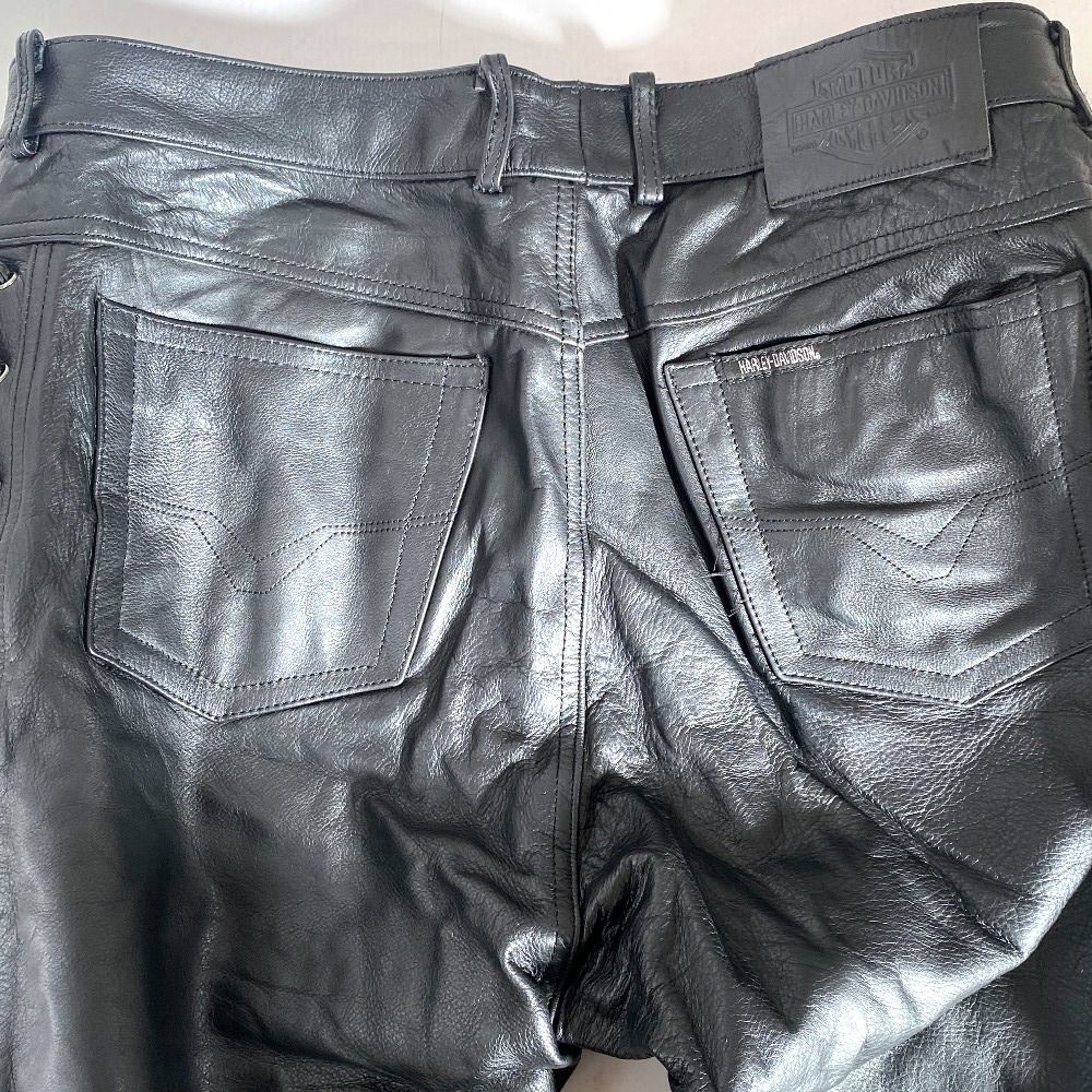 03w23695 HARLEY DAVIDSON ハーレーダビッドソン レザーパンツ サイド