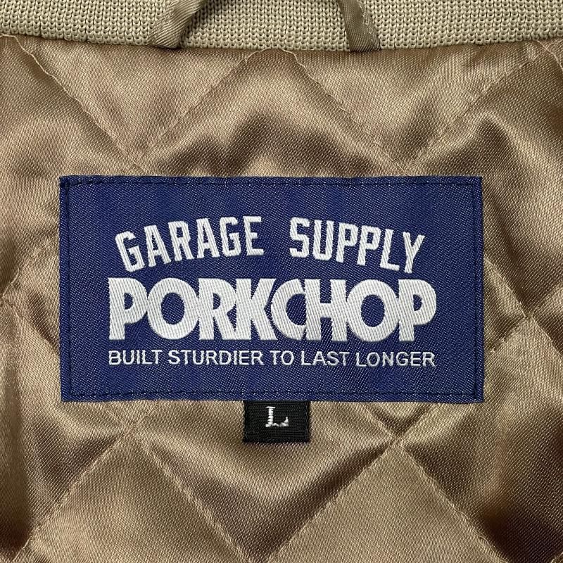 中古】PORKCHOP GARAGE SUPPLY サテンスポーツジャケット スタジャン