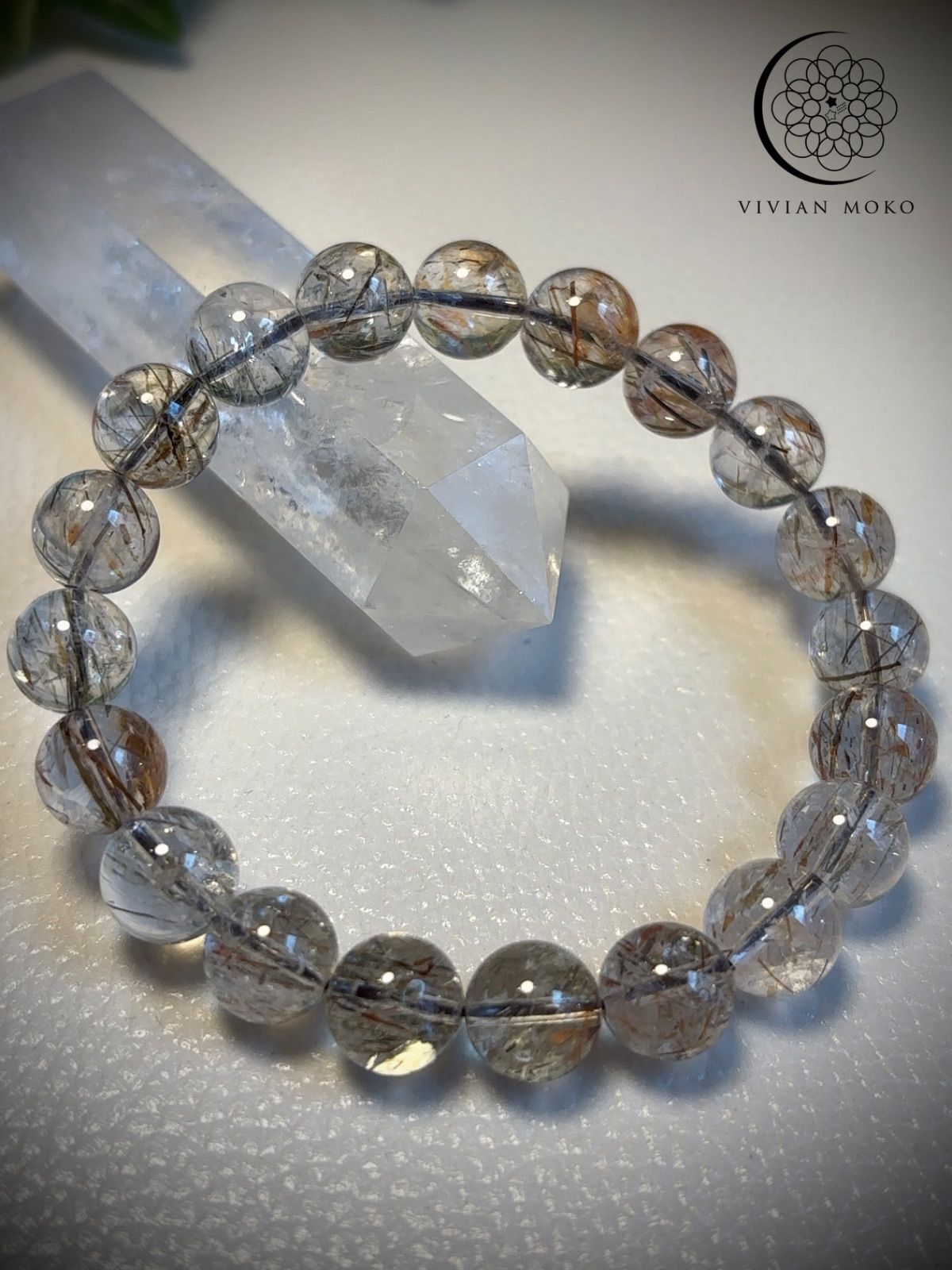 💎天然石✨️ 高品質✨️ブラックゴールドスーパーセブン ブレスレット