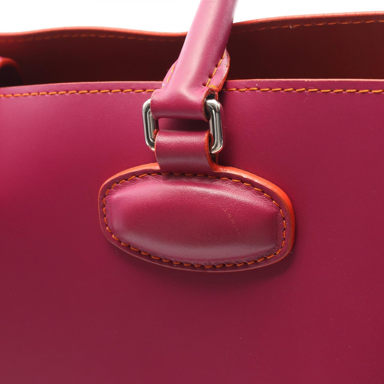 ロエベ LOEWE トートバッグ レオ ピンク レザー レオ アナグラム