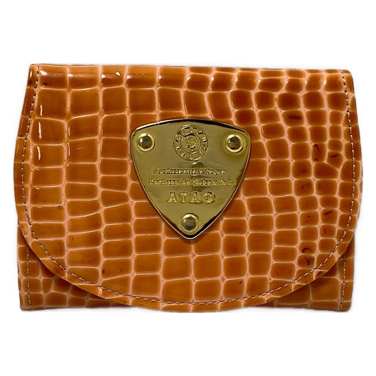 ATAO(アタオ) 名刺入れ - ブラウン 型押し加工 レザー - メルカリ