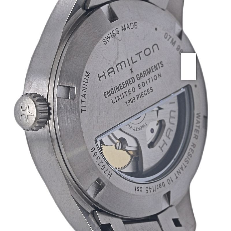  HAMILTON ハミルトン カーキフィールド LIMITED エンジニアド ガーメンツ H70235130 H702350 1999本 腕時計 メンズ チタン 130468 自動巻き時計 腕時計(アナログ)