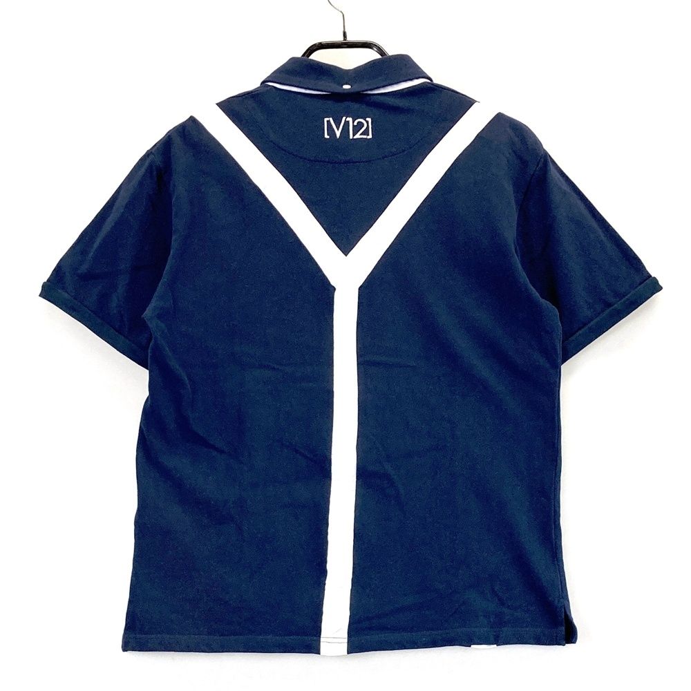新品】ヴィトゥエルヴ ゴルフ メンズ ポロ シャツ ネイビー L サイズ