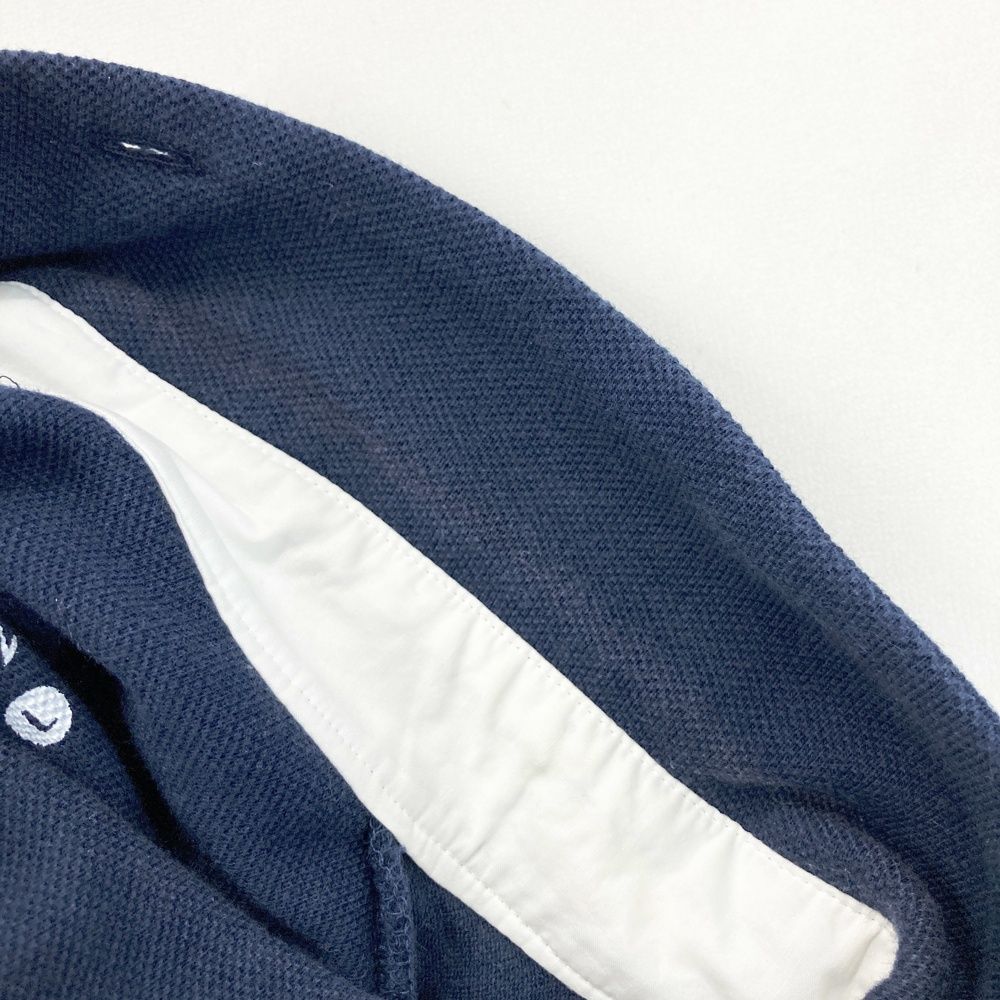 サイズ：L V12 ヴィトゥエルヴ 半袖ポロシャツ ボタンダウン ネイビー