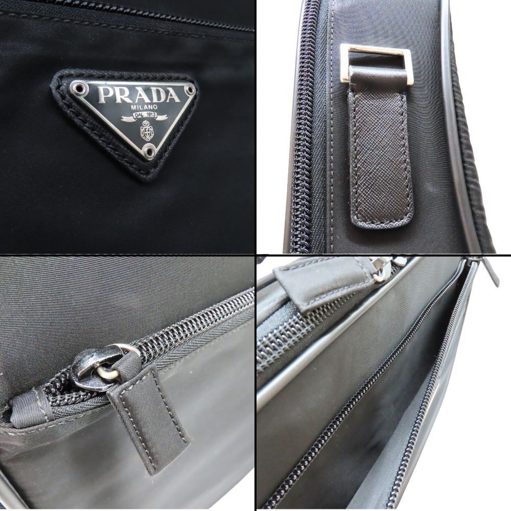 中古】PRADA プラダ ブリーフケース ネロ V147S ビジネスバッグ 大容量