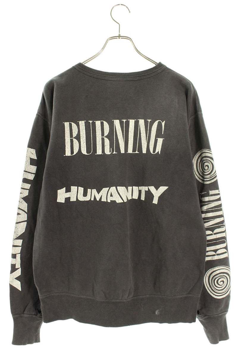 セントマイケル 23SS SM-S23-0000-041 BURNING ヴィンテージ加工クルー 