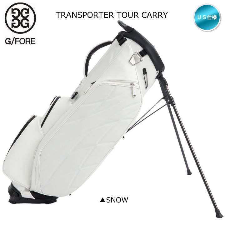 G FORE TRANSPORTER TOUR CARRY GOLF BAG SNOW STAND CADDY BAG TYPE 9 TYPE G4AS23A20 US SPECIFIC GFORE TRANSPORTER GEEFORE STAND BAG BRAND NEW UNUSED