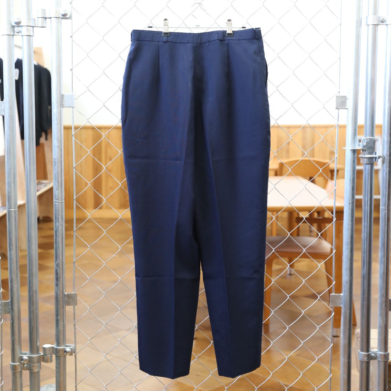 USED】ネイビー ストライプ スラックス 古着 euro 80's pants - メルカリ