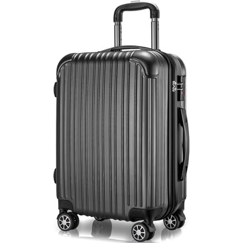 VARNIC スーツケース キャリーケース キャリーバッグ 機内持込 TSAダイヤル式ロック 耐衝撃 大型 超軽量 静音ダブルキャスター 旅行 出張 S サイズ 40.5 L|機内持込 黒 50788 fce