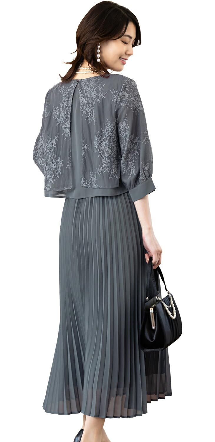 入学式 母親 服装 大きいサイズ パーティードレス 二次会 お呼ばれ セレモニー フォーマル 袖あり 披露宴 ドレス 結婚式 ロング ママ t 9046 七五三 レディース ワンピースドレス アッドルージュ