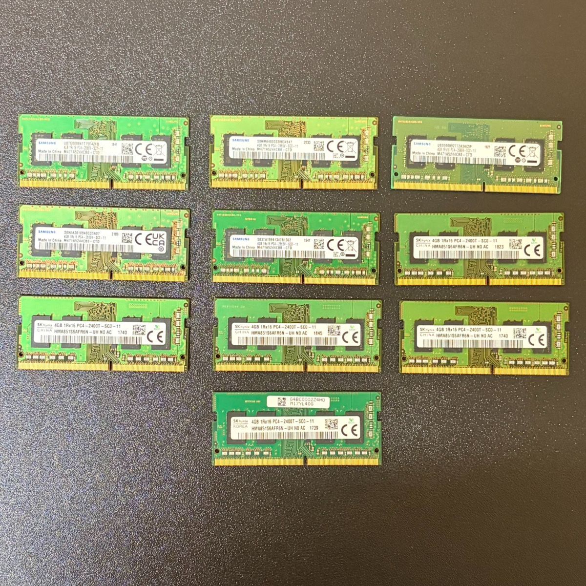 SKhynix】【SAMSUNG】DDR4 メモリ 4GB ノートパソコン用 PC4-2400T PC4