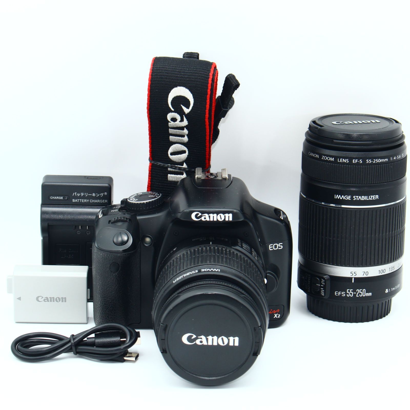 Canon デジタル一眼レフカメラ EOS Kiss X2 ダブルズームキット - メルカリ