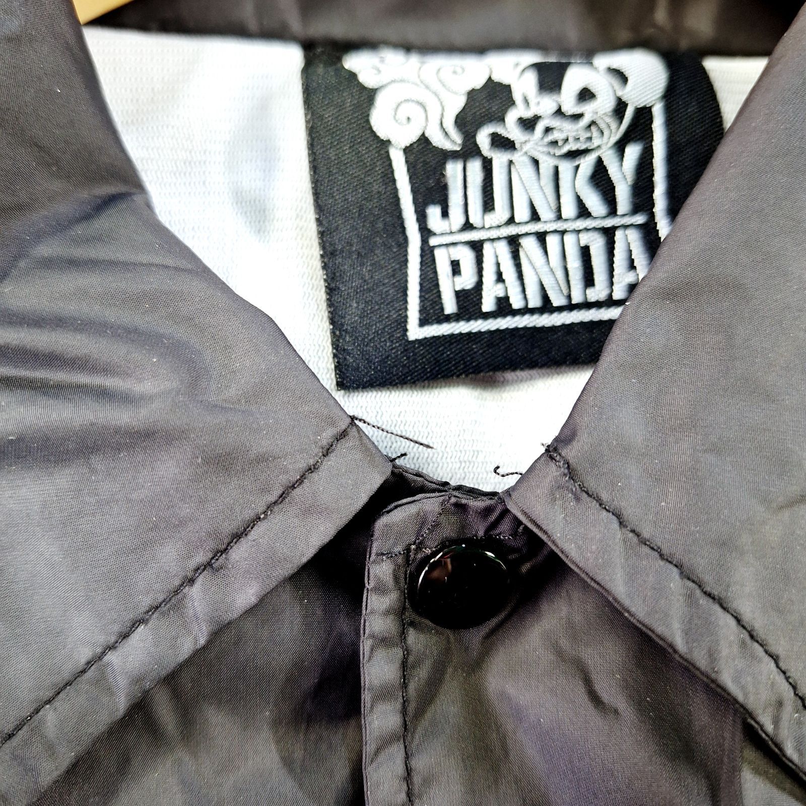 中古☆NIRVANA コーチジャケット JUNKY PANDA ブラック Lサイズ