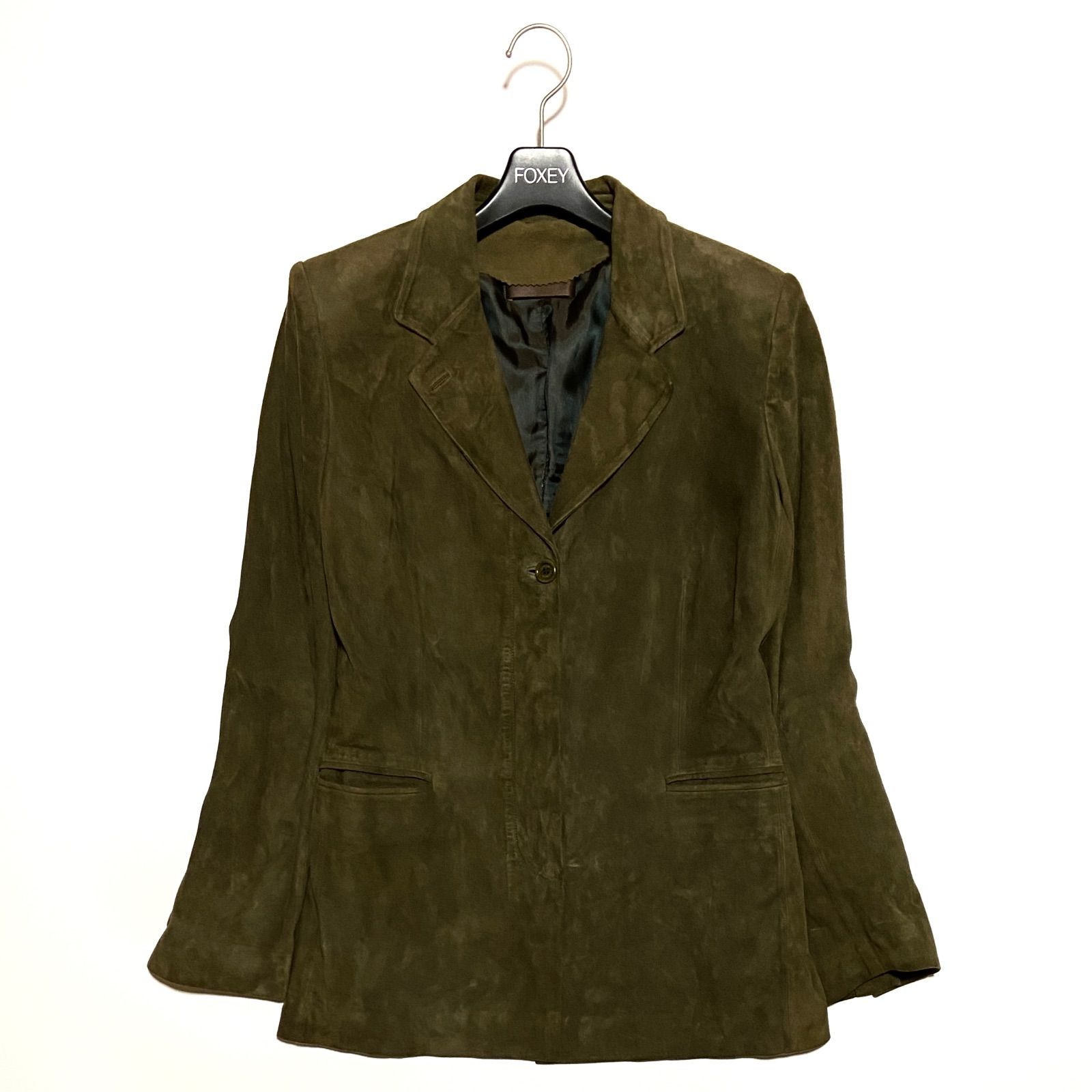 LOEWE ロエベ スエード ジャケット テーラード 羊革 比翼 本切羽 子羊