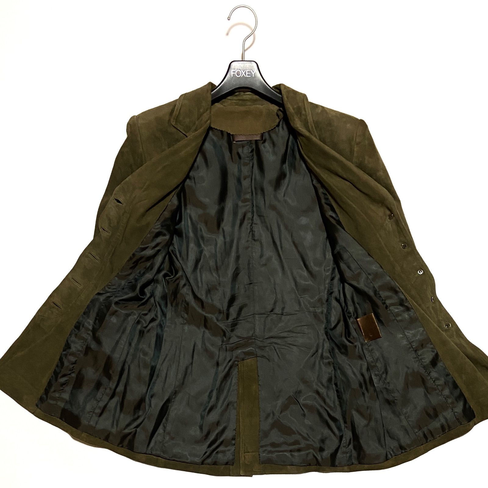 LOEWE ロエベ スエード ジャケット テーラード 羊革 比翼 本切羽 子羊