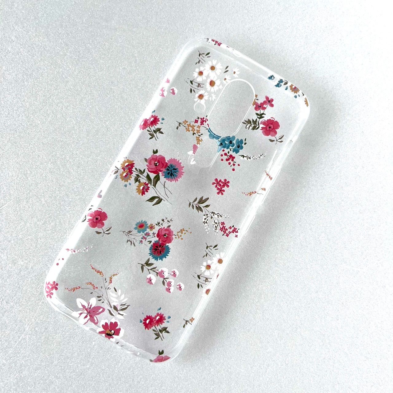 らくらくスマートフォン ケース 花柄 ピンク かわいい F-53E docomo