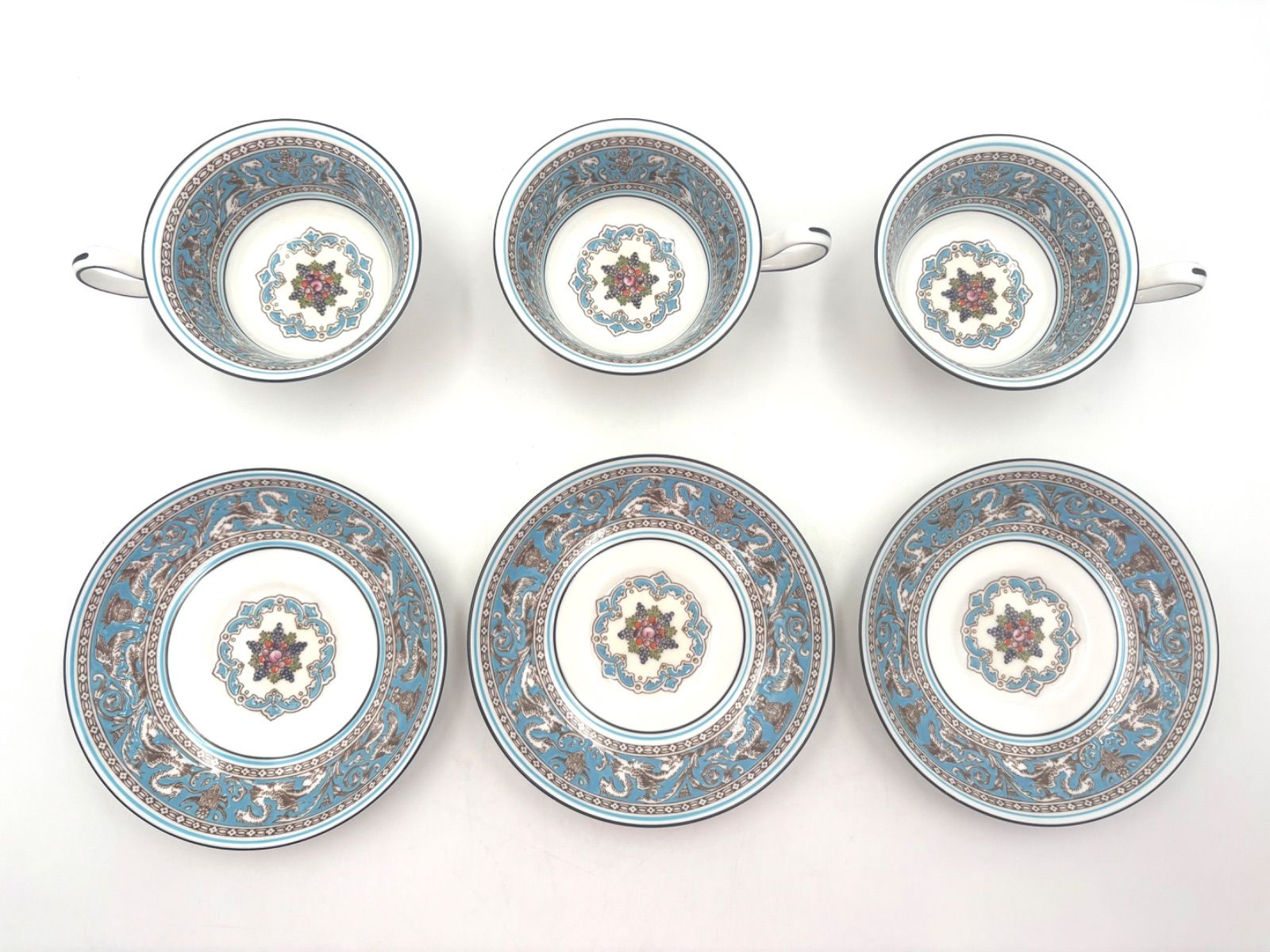  ウェッジウッド フロレンティーン ターコイズ ティーカップ＆ソーサー 6客セット カップ ソーサー コーヒー ティーカップ