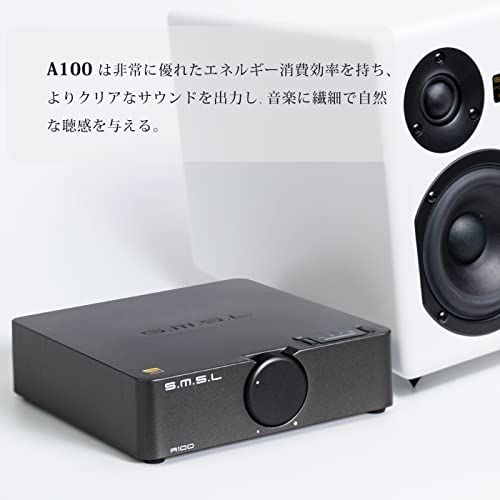 S.M.S.L A 100 アンプ Bluetooth 5.0 小型 パワーアンプ HI-FI スピーカー用 MA 12070 アンプIC搭載 2.2 ch 2.1 2.0 クラスD オーディオ デジタルアンプ c 743 cda 9
