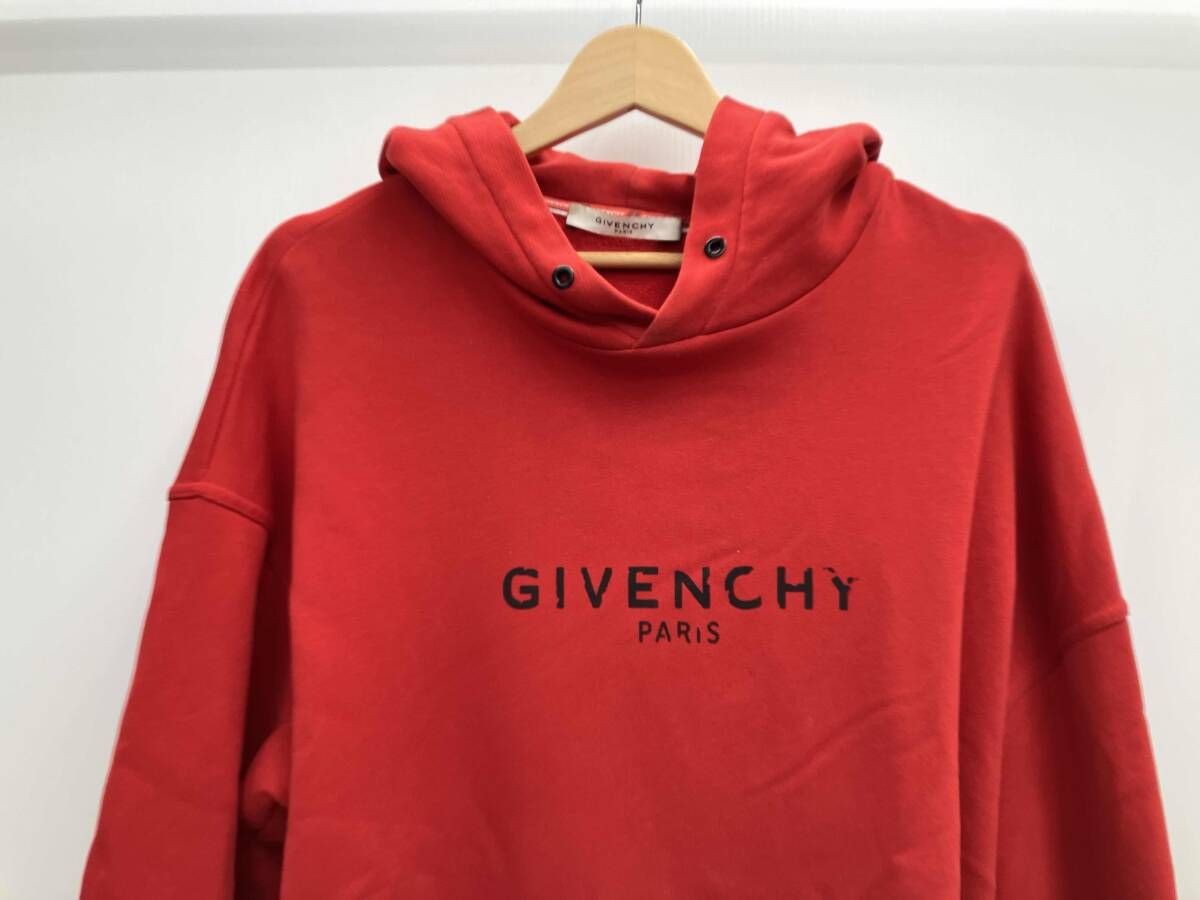 GIVENCHY ジバンシィ パーカー レッド BM700R30AF Lサイズ インポート 