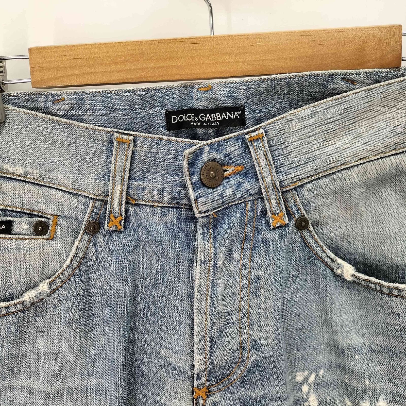 ドルチェアンドガッバーナ DOLCE&GABBANA ダメージ加工 ストレート