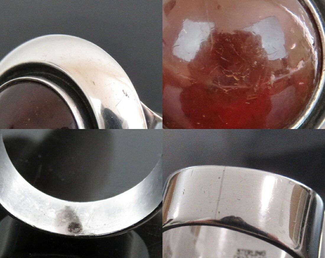 N. E. FROM エリック・ニールセン・フロム アンバー 琥珀 指輪 幅広