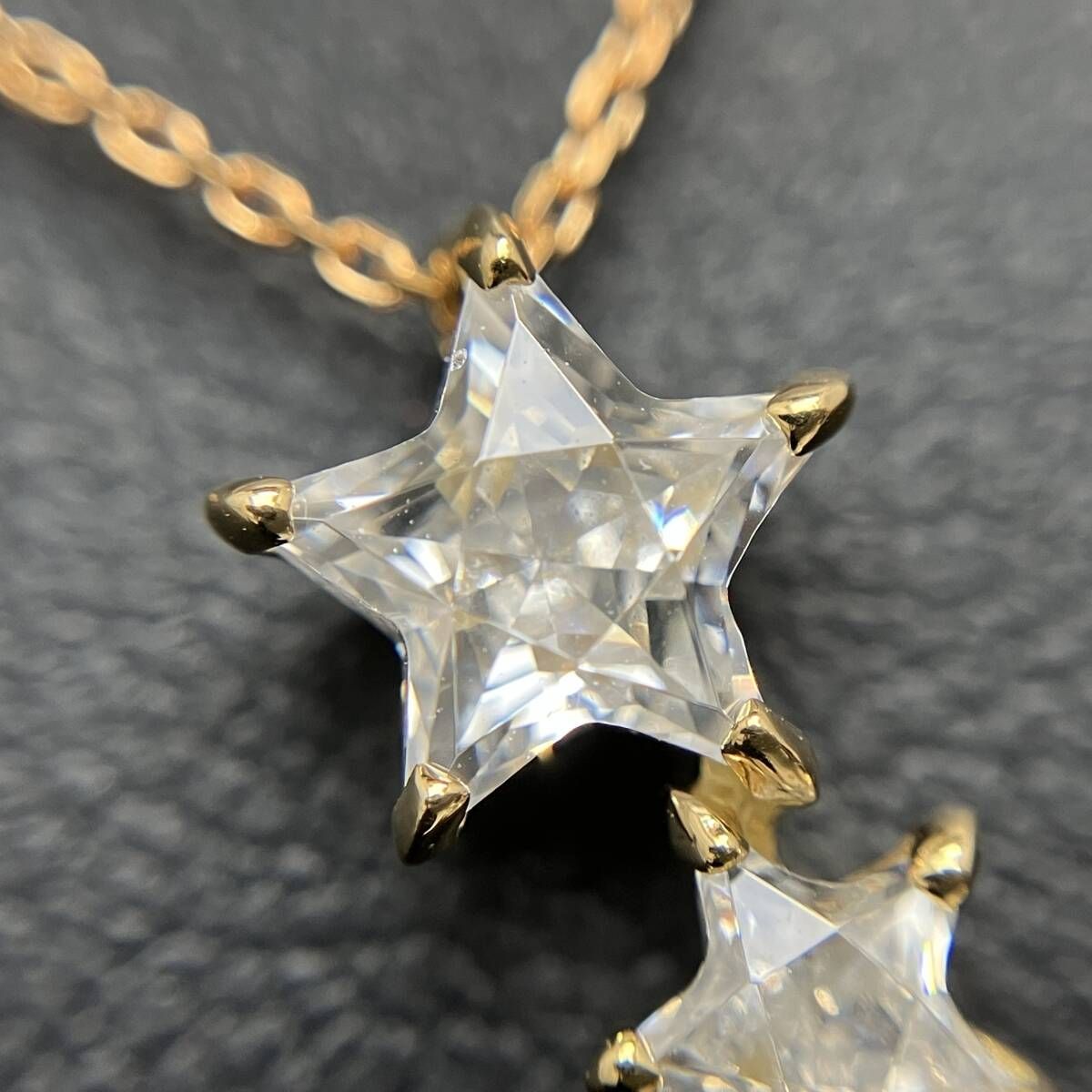 STAR JEWELRY スタージュエリー 星 モチーフ デザイン ネックレス K18