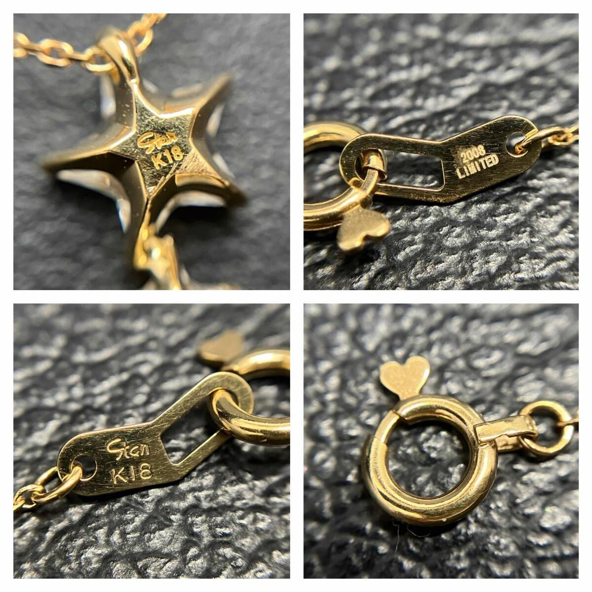 STAR JEWELRY スタージュエリー 星 モチーフ デザイン ネックレス K18