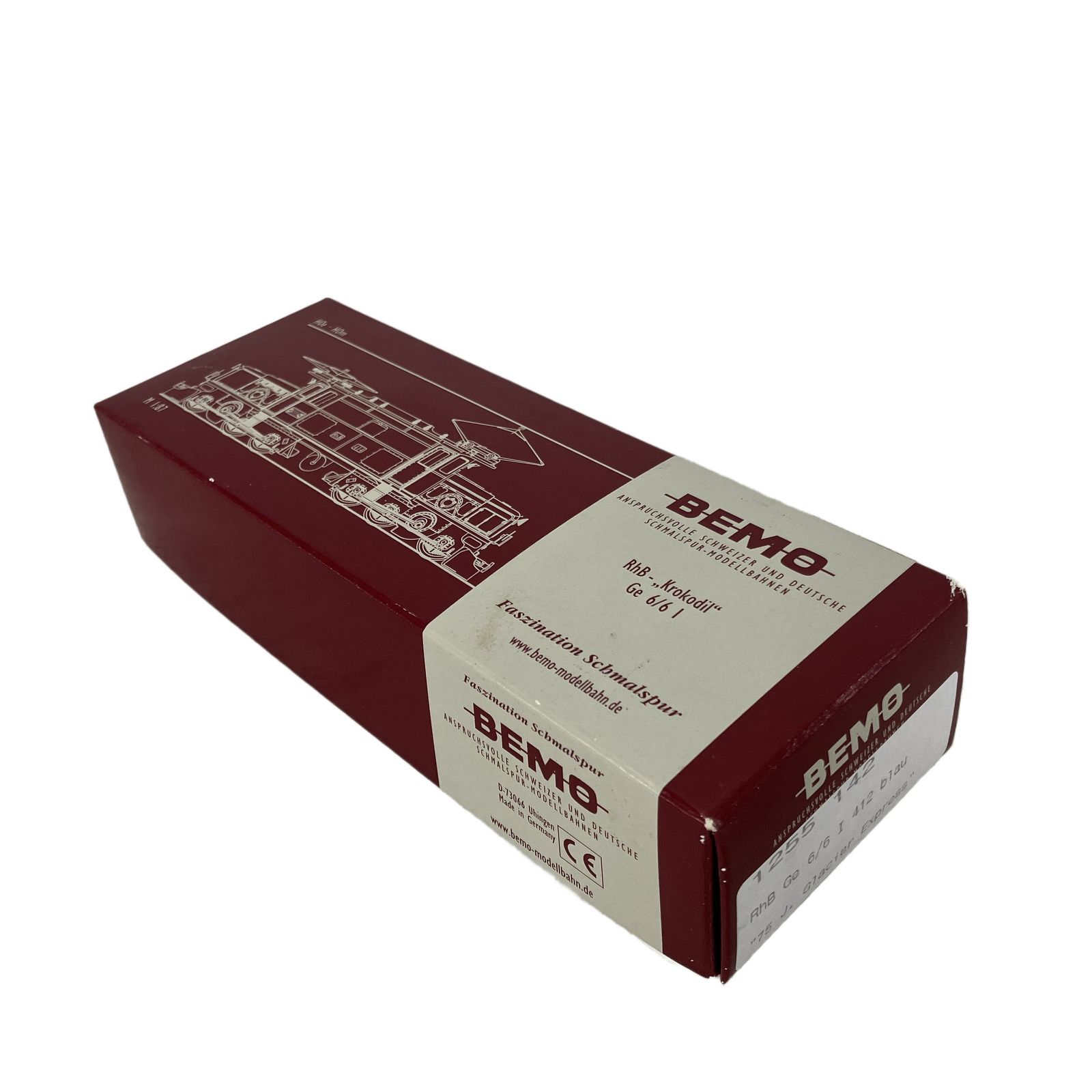 BEMO 1255 142 RhB Ge 6|6 412 75 Jahre Glacier Express blau 電気機関車 鉄道模型 HOm