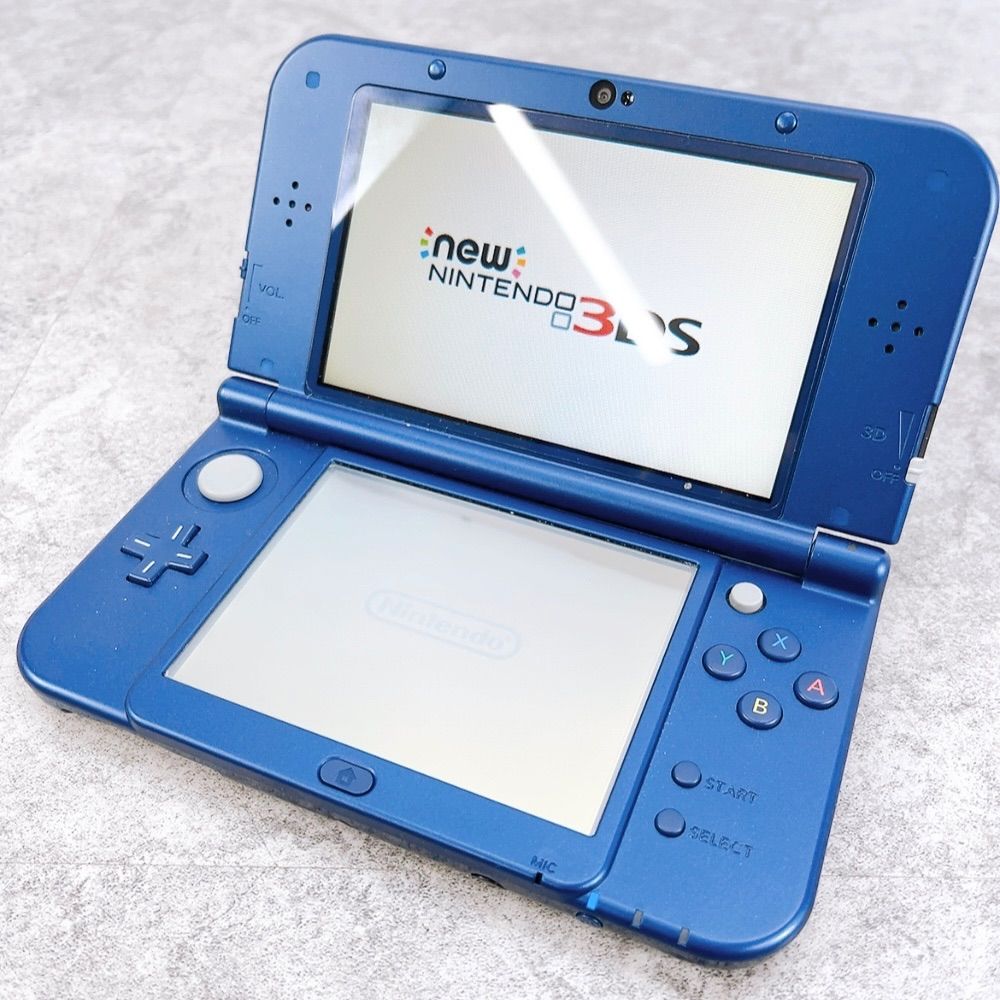 任天堂3DSLL H-607 Nintendo Newニンテンドー3DS LL RED-001 メタリックブルー 動作