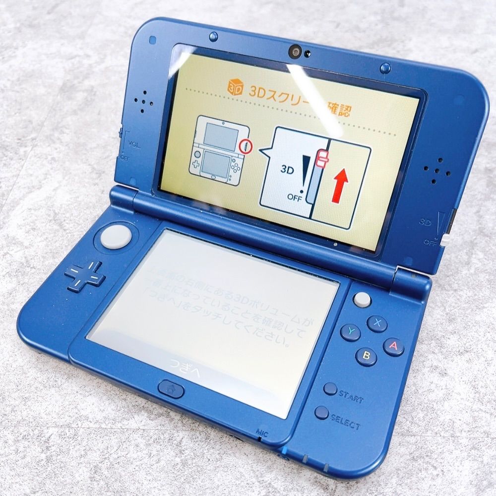 H-607 Nintendo Newニンテンドー3DS LL RED-001 メタリックブルー 動作