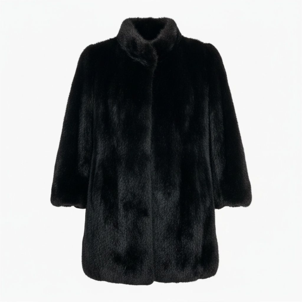 20a22【美品】 ダークミンク ロングコート ミンクコート 逆毛