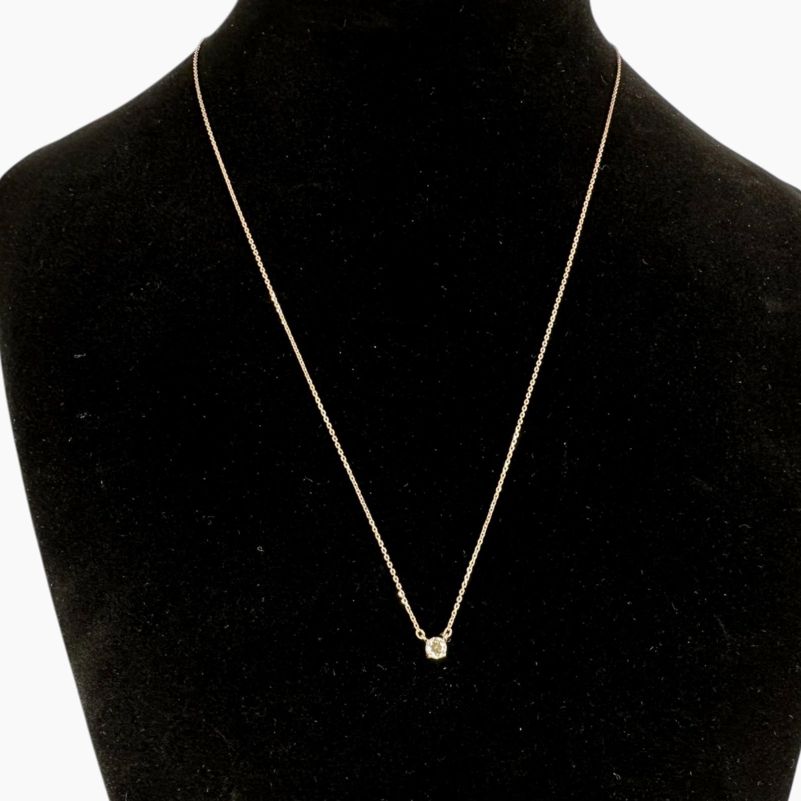 K18ネックレス D0.11ct 約0.9g 40cm ダイヤモンド ジュエリー 