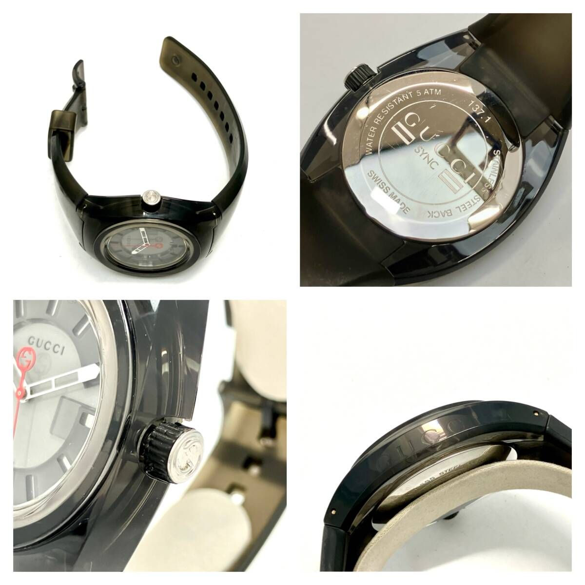 GUCCI グッチ 137.1 SYNC クォーツ 腕時計 - メルカリ