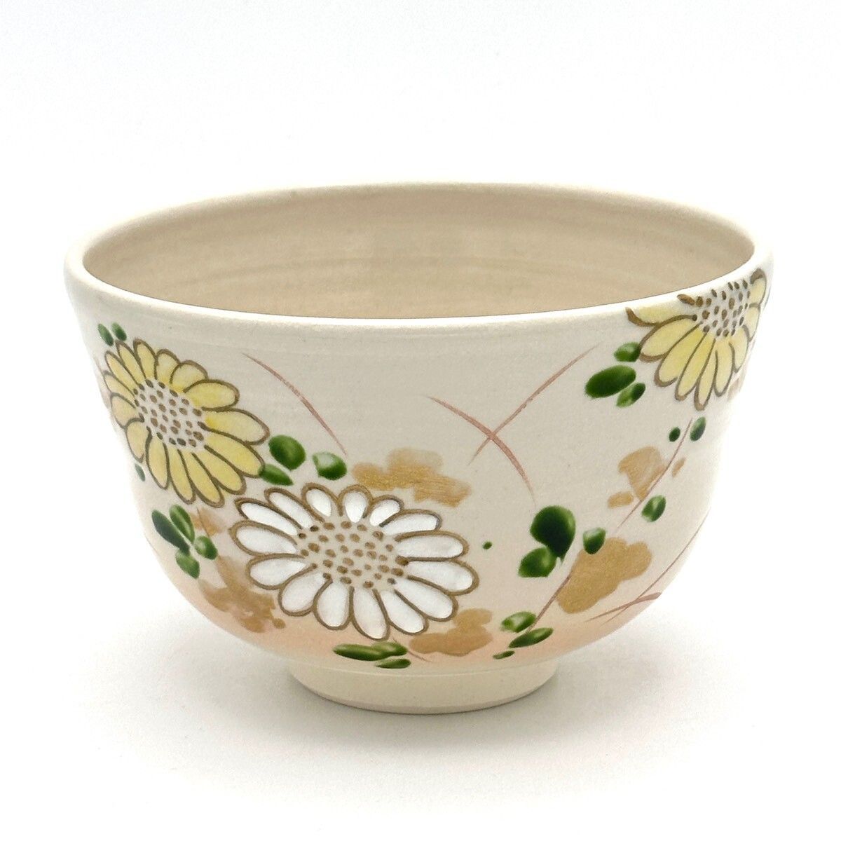 八木海峰作 清水焼抹茶碗 菊絵 - メルカリ