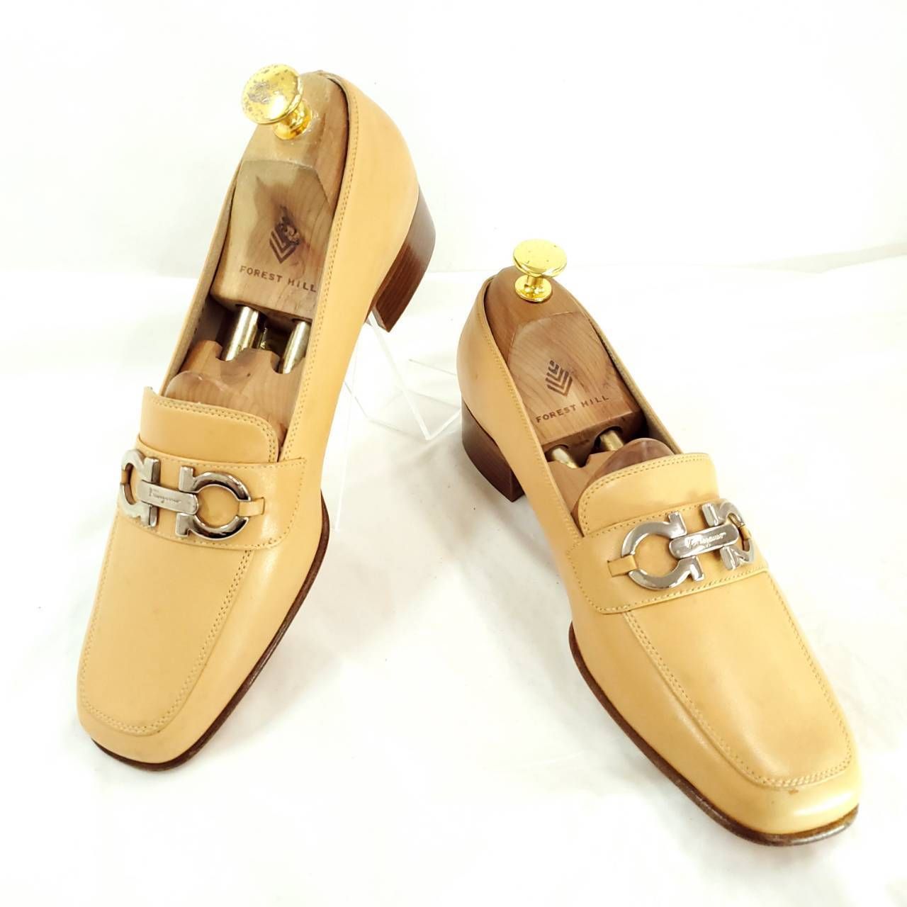 サルヴァトーレフェラガモ 新品 長期保管品 ダブルガンチーニ スクエア