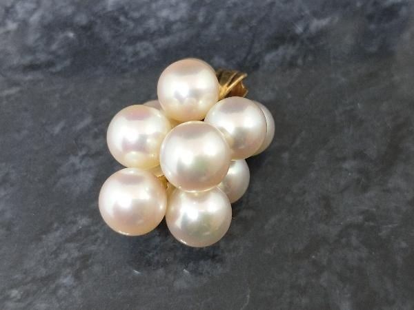 K 18 ゴールドパールトップ 訳あり] K18 南洋真珠 ナチュラルゴールド ペンダントトップ 白蝶