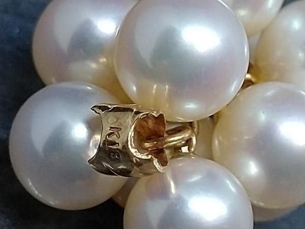 K 18 ゴールドパールトップ 訳あり] K18 南洋真珠 ナチュラルゴールド ペンダントトップ 白蝶