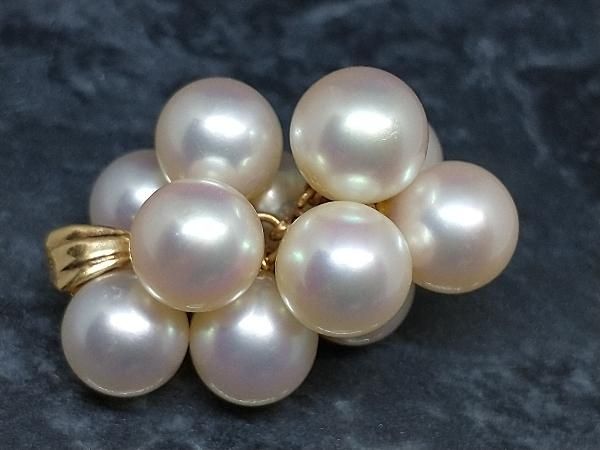 K18 11Pパール ペンダントトップ 6.7g 7mm珠 18K YG 18金イエロー