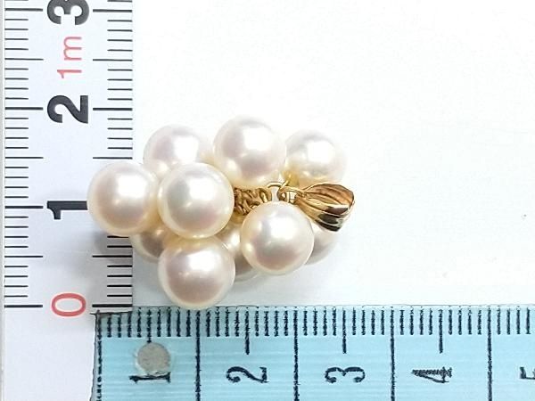 K 18 ゴールドパールトップ 訳あり] K18 南洋真珠 ナチュラルゴールド ペンダントトップ 白蝶