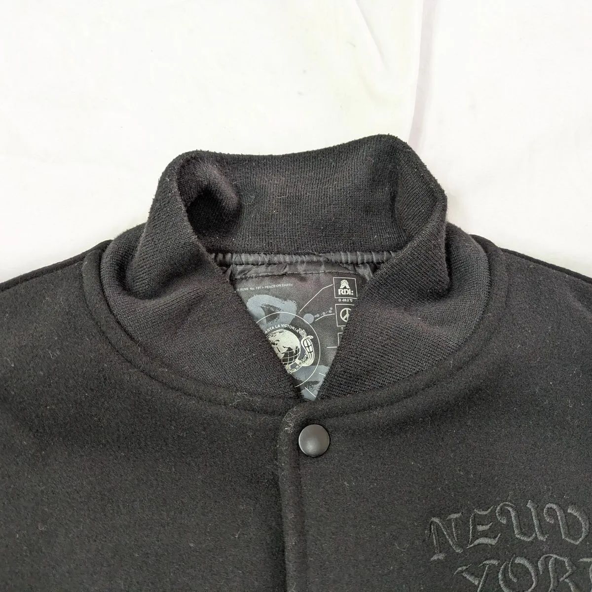 ANDSUNS アンドサンズ レザー スタジャン ウール 牛革 ワッペン