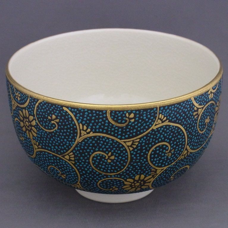 中田龍山作 九谷焼 抹茶碗（本錆粒鉄仙） - メルカリ