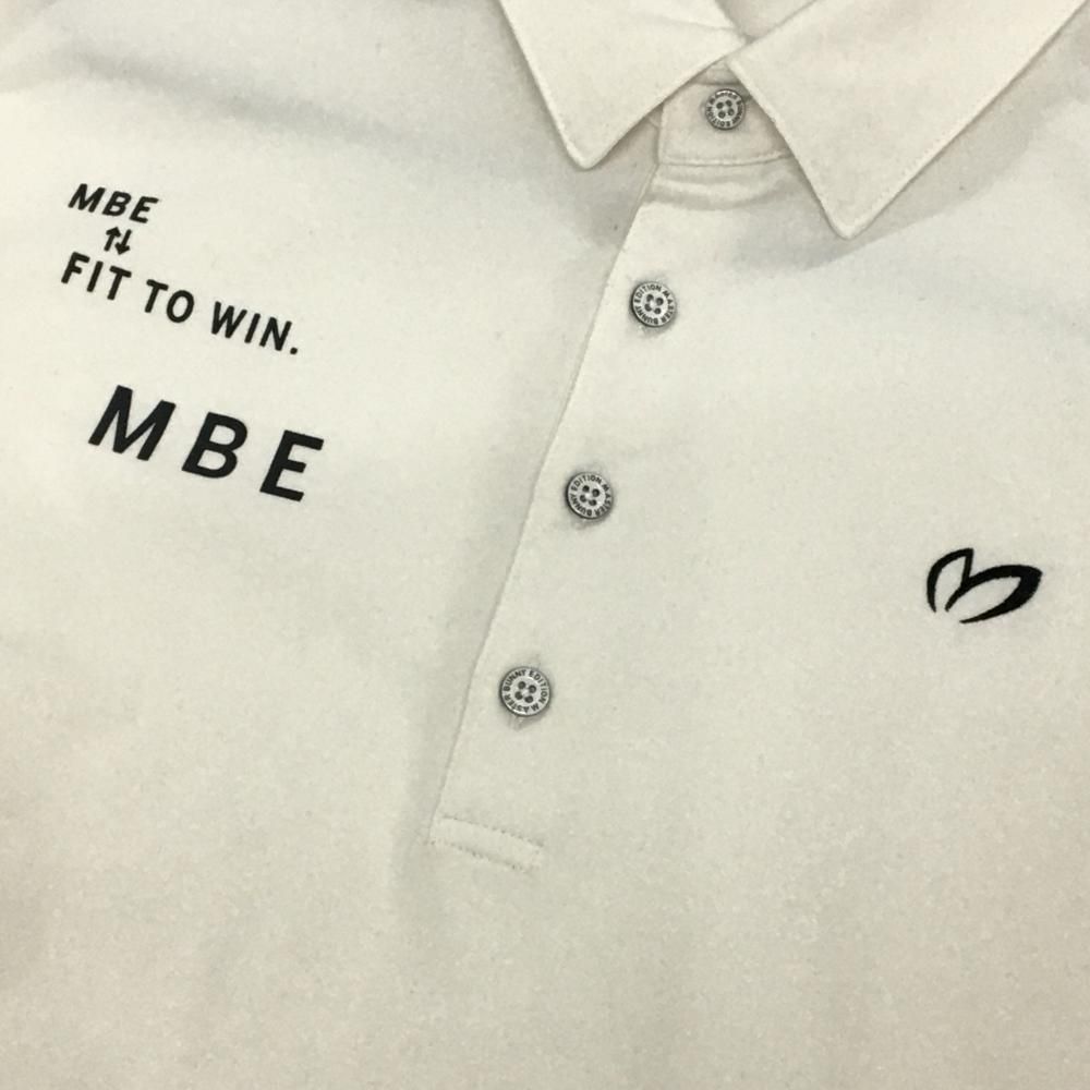 マスターバニー 長袖ポロシャツ 白 微起毛 ロゴ刺しゅう メンズ 5(L