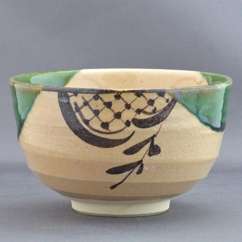 ♥美濃焼　総織部　茶碗　無銘　織部　骨董　古玩 美濃焼 織部抹茶碗 - メルカリ